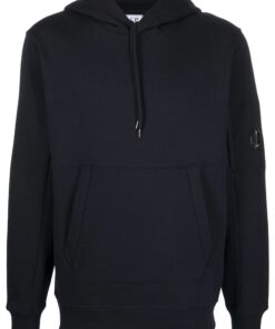 CP Company Diagonal Raised Fleece Hoodie in marineblauw