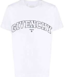 Givenchy Logo Geborduurd T-shirt Wit