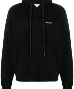 Gebroken witte Lunar Arrow skate hoodie in zwart