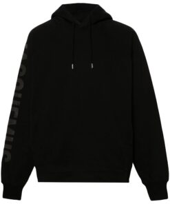 Jacquemus Le Hoodie Typo Katoen Zwart