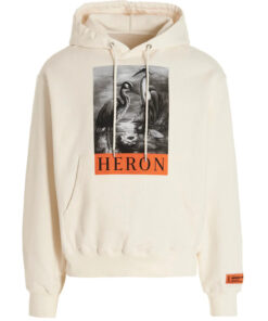 Heron Preston Heron-hoodie met trekkoord en print in wit